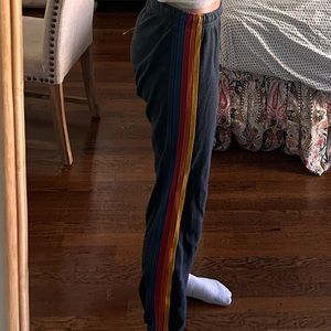 Aviator Nation Striped Sweat Pants